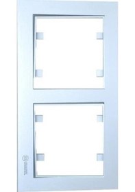 Resim Makel Karea Gümüş İkili Dikey Çerçeve 