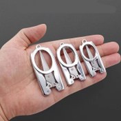 Resim Kompakt ve Katlanabilir Paslanmaz Çelik Makas - DIY Projeleri, Ev Kullanımı, Ofis İşleri ve Seyahat için Sağlam ve Kullanışlı - Öğrenciler ve Gezginler için Mükemmel Bir Hediye. 