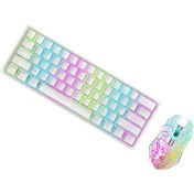Resim Prettyia 2.4g Kablosuz Klavye + Fare Combo Set Kompakt Tam Boy Beyaz Beyaz (Yurt Dışından) 
