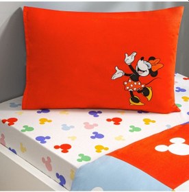Resim Taç Lisanslı Disney Minnie & Mickey Tek Kişilik Pamuk Nevresim Takımı 000000001000050291 Çok Renkli 