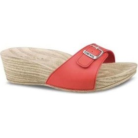 Resim Ceyo 9873-8 Dolgu Topuk Anatomik Taban Kadın Terlik Kırmızı 36-40 Kırmızı 