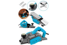 Resim Steiner Alman 4200 W Bakır Sargı Metal Şanzıman Motor Korumalı Çift Bıçaklı Planya Rende Makinesi + 2 Bıçak 