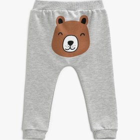 Resim Erkek Bebek Jogger Eşofman Altı Beli Bağlamalı Lastikli 