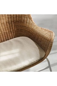 Resim hobiurun Rattan koltuk, rattan, minderli 