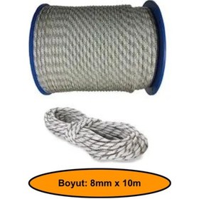 Resim 8 Mm Sentetik Iskota Halat, Dağcı İpi, Outdoor Kamping Piknik Salıncak Halatı, 10 Metre 