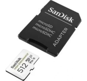 Resim Sandisk High Endurance 512GB 100/40MB/S Microsdxc C10 V30 Adaptörlü Hafıza Kartı SDSQQNR-512G-GN6IA 