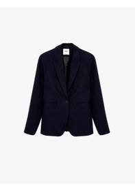 Resim Koton Düğmeli Cepli Geniş Yaka Krep Blazer Ceket Lacivert 6sak50039uw Lacivert 