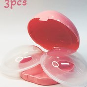 Resim 3 adet Sızdırmaz Emzirme Pedleri Depolama Kutusu ile - Yumuşak Silikon, Mastit Tedavi Eder, Emziren Anneler için Rahat, Kolay İzleme için Şeffaf Tasarım, 3 Ped dahil, Emzirme Temel Gereksinimleri|Şeffaf Depolama|Silikon Yapı 