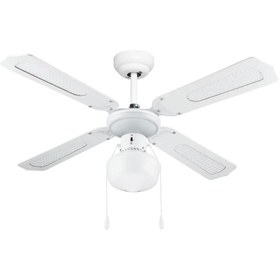 Resim DLC Poyraz Bakır Motor Lambalı 4 Kanatlı 107cm Tavan Vantilatörü Beyaz 