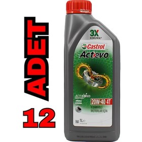 Resim Castrol Actevo 20W-40 4T Motor Yağı 12 x 1 L 