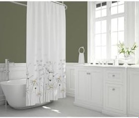 Resim Tropik Home Banyo Perdesi - Tek Kanat Polyester Kumaş 180x200 cm 