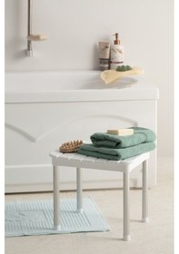 Resim Primanova Okaliptus Banyo Taburesi Beyaz M-Kv33-01 Beyaz 