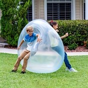 Resim Büyük Şişirilebilir Balon Topu - Dayanıklı PVC, Mavi/Beyaz, Plaj, Oyun Alanı ve Su Parkı Eğlencesi İçin Mükemmel, Yaz Eğlencesi | Eğlenceli Aktivite | Dayanıklı Şişirilebilir 