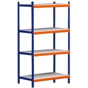 Resim Rafburada Rafburada® 4 Katlı Depo Rafı. 150-300 Kg Taşıma Kapasiteli Hafif 