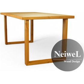 Resim Neiwel Loen Doğal Ahşap Mutfak Ve Yemek Masası-70-120 Açık Ceviz 