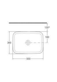 Resim Isvea Infinity Tezgah Üzeri Lavabo 50CM Mat Beyaz 
