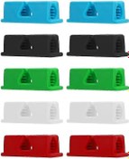 Resim Ganzhoushop 10 Paket Silikon Kalemlik, Masa İçin Yapışkan Kalemlik, Sınıf İçin Kauçuk Tek Kalemlik Kalem Klipsi Çok Renkli 