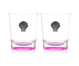Resim 2 Adet Kalemlik Pembe Deniz Kabuğu Akrilik Ofis Gereci 9x6x11cm 250ml Çok Renkli 