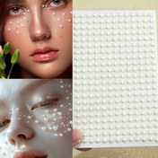 Resim 273 Kendinden yapışkanlı 6mm yapay inci etiketleri, yüz için uygun, saç, yüz, makyaj, tırnak ve DIY el sanatları için. 