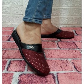Resim Gezer 01028 Bordo-Siyah Ev Içi Erkek Terlik, Damat Terlik 