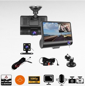 Resim Kingboss 3 Kameralı Araç Seti Full Hd Wdr 170 Derece Geniş Açılı 