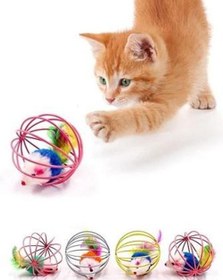 Resim KAFESLI FARELI KEDI KÖPEK OYUN TOPU 