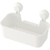 Resim IKEA Beyaz Duş Sepeti Kare Banyo Raf Vantuzlu Banyo Rafı 28x17x17 