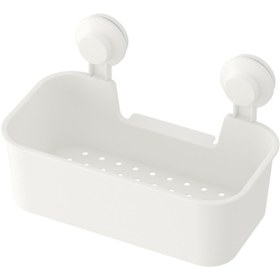 Resim IKEA Beyaz Duş Sepeti Kare Banyo Raf Vantuzlu Banyo Rafı 28x17x17 