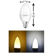Resim Osram 5.5W 40W Led Mum Ampul Beyaz E14 5 Adet 