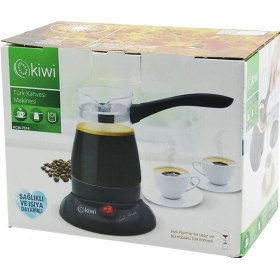 Resim Kiwi Kcm-7514 Cam Elektrikli Cezve Türk Kahve Makinesi 360 Derece Dönebilen Taban 6 Fincan 1000w 400 Kahverengi 