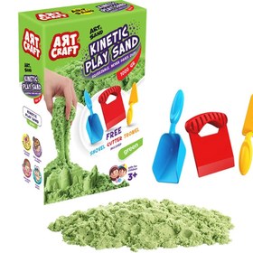 Resim Aksesuarlı Yeşil Kinetik Oyun Kumu (1000 Gr) 