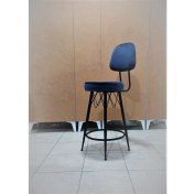 Resim J&S Quality Yeni Tasarımı Ile Kumaş Döşeme 75 Cm. Oturumlu Metal Iskelet Konik Ayaklı Bar Taburesi. 