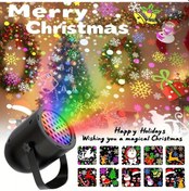 Resim Sunshine022 Siyah Kabuklu Noel Işık Projektörü Döner Led Sahne Aydınlatma Usb Güç 
