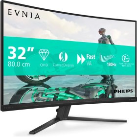 Resim Philips Evnia 31.5" 32M2C3500L 180Hz 0.5ms 2k Qhd Kavisli Gaming Monitör 