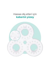 Resim Mamajoo Silikon Bebek Diş Kaşıyıcı, 3 Halkalı, 1 Adet Şeffaf 