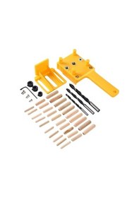 Resim Zcjb 41 Adet Ağaç İşleme Dübel Jig Kiti El Ahşap Delme Dübel Delik Testere Araçları 5/16 Inç 3/8 Inç Matkap Metal-76521 