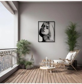 Resim Metal Dekor Kadın Yüzü 3 Woman Face Metal Duvar Tablosu Portre 