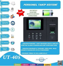 Resim Bataryalı Parmak İzi Kartlı Takip Sistemi Program Kurulum Dahil 