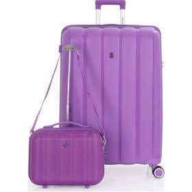 Resim Mçs Polipropilen 2li Valiz Seti Büyük & Makyaj V305 S21yy1000081-set 00014 Mor 