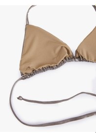 Resim Koton İnce Askılı Parlak Üçgen Bikini Üstü Haki 5sak10117mm Haki 