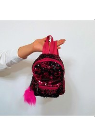 Resim Fiyra Crn Fuşya Pullu Kız Çocuk Sırt Çantası 16cmx20cmx10cm Fuşya 