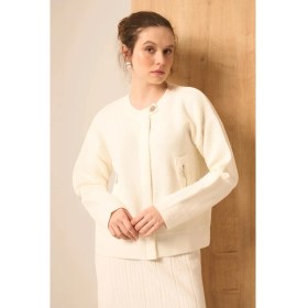 Resim Ftz Women Kadın Karma Aksesuarlı Hırka Ekru 25097 