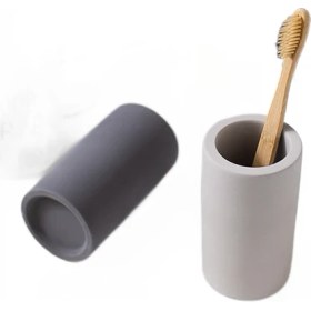 Resim Xinh 2 Bardak Yeni Diatomit Diş Fırçası Kupası Tutucu Diş Macunu Makyaj Fırçalar Jilet Tutucu Banyo Tezgah Organizatör Banyo Aksesuarları (Yurt Dışından) 