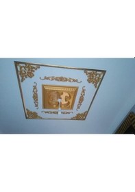 Resim 60 Cm Kare Altın Rengi Saray Tavan 
