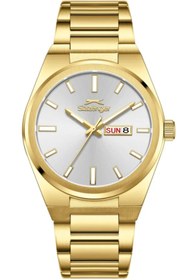 Resim Slazenger SL.09.2555.2.05 Erkek Kol Saati | 41 mm Altın Sarı Oval Kasa, Tarih-Gün Göstergeli, Pasla 