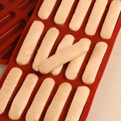 Resim 15-Bölmeli Silikon Tiramisu Parmak Kurabiye Kalıbı, Yapışmaz, Yüksek Sıcaklığa Dayanıklı, Ev Mutfak Dekorasyonu İçin DIY Pişirme Aracı, Kırmızı 