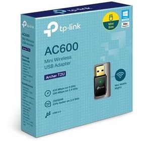 Resim TP-Link Archer T2U 600 Mbps (2.4GHz 150 Mbps 5GHz 433Mbps) Kablosuz Dual Band USB Adaptör 