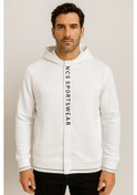 Resim Erkek Sweatshirt Kapüşonlu Beyaz 1657 Beyaz 