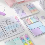 Resim Pastel Yapışkan Not Defteri - Yumuşak Spiral, Yazılabilir, Yeniden Yerleştirilebilir Yapışkan Sekmeler, İndeks Etiketleri, Ofis & Ev Düzeni için Renkli Sayfalar, Ofis Kırtasiye | Spiral Bağlı Defter | Canlı Sayfa Sekmeleri, Okul için Defterler 