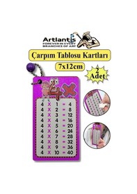 Resim Zincirli Çarpım Tablosu 2 Adet 7x12 Cm Büyük Cep Zircirli Çarpım Tablosu Yaz Sil Özellikli Çarpım Tablosu Kartları Karne 